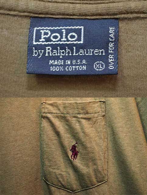 90's Polo Ralph Lauren ポケットTシャツ “MADE IN USA / DEADSTOCK 