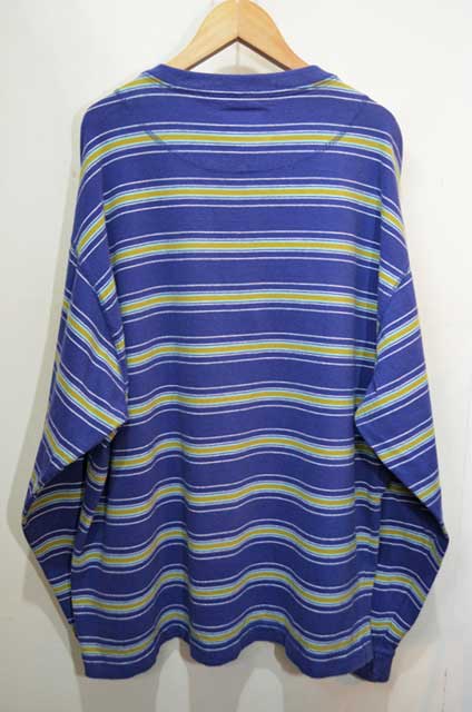 90's Levi's マルチボーダー柄 L/S ヘンリーネックカットソー usedvintage box Hi-smile