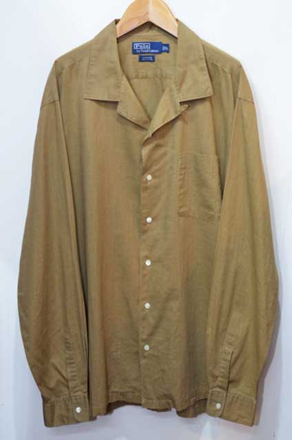 90's POLO Ralph Lauren オープンカラーシャツ “CORBRIDGE” - used&vintage box Hi-smile