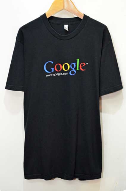 Google ロゴプリントTシャツ - used&vintage box Hi-smile