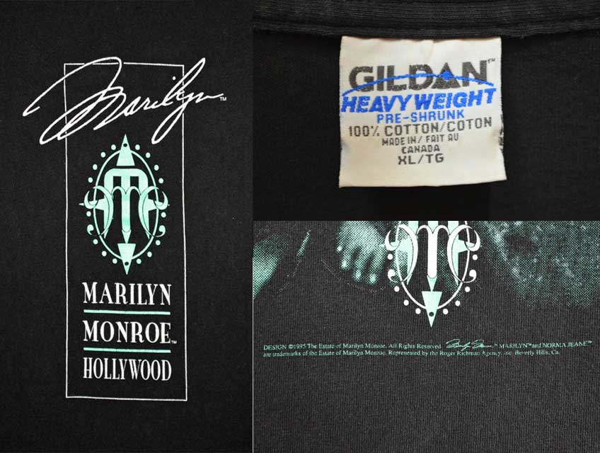 90's MARILYN MONROE フォトプリントTシャツ - used&vintage box Hi-smile