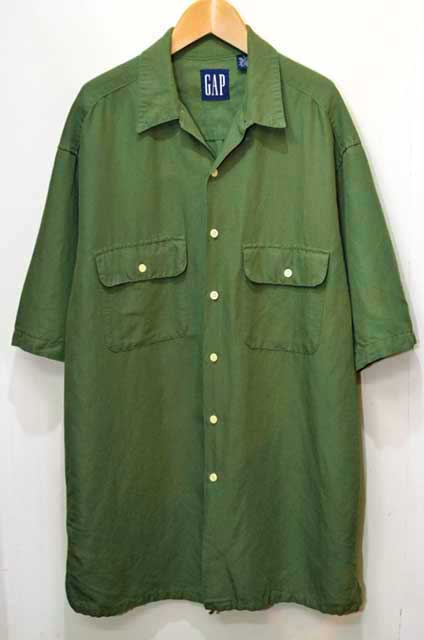 90's OLD GAP S/S オープンカラーシャツ “LINEN × RAYON”
