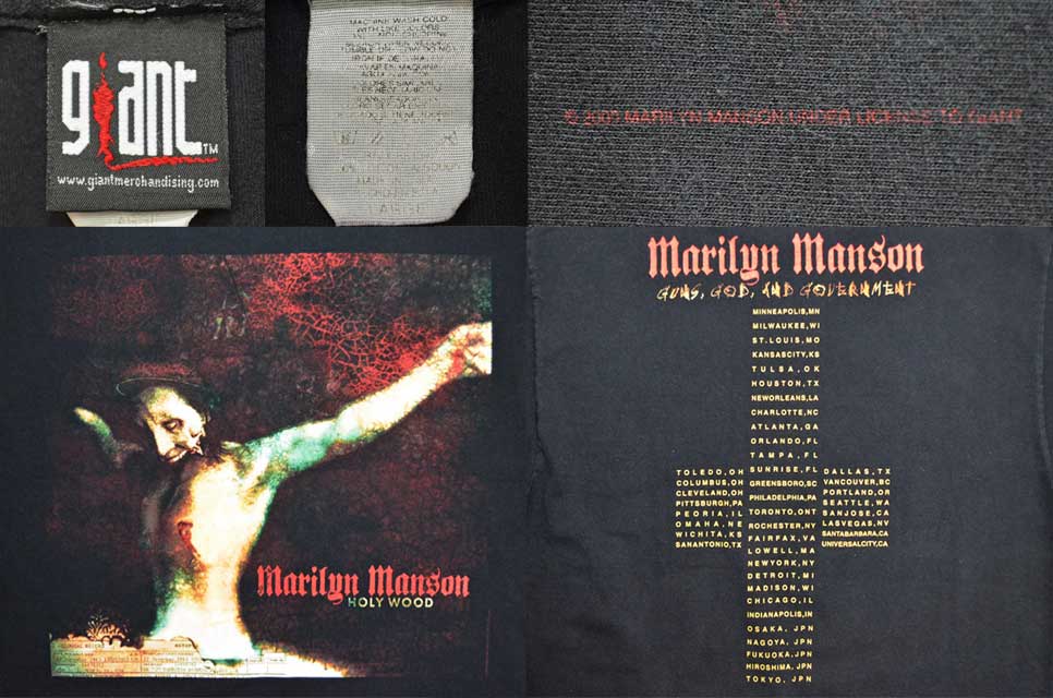 2000's Marilyn Manson バンドTシャツ“HOLY WOOD”