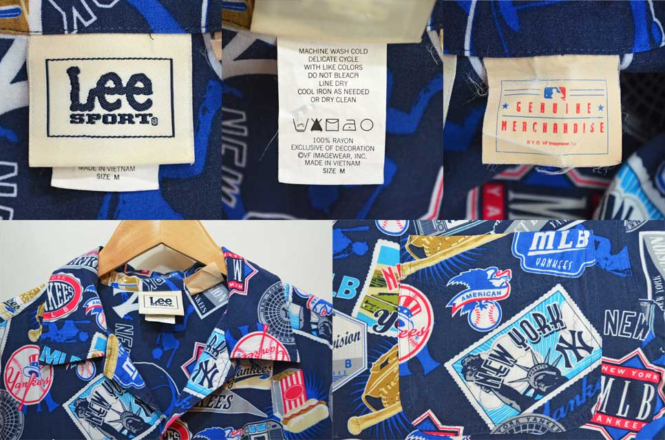 Lee Sport S/S 総柄 レーヨンシャツ “NEW YORK YANKEES