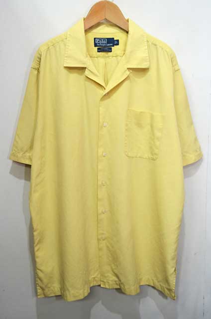 90's POLO Ralph Lauren S/S オープンカラーシャツ “コットン×シルク”