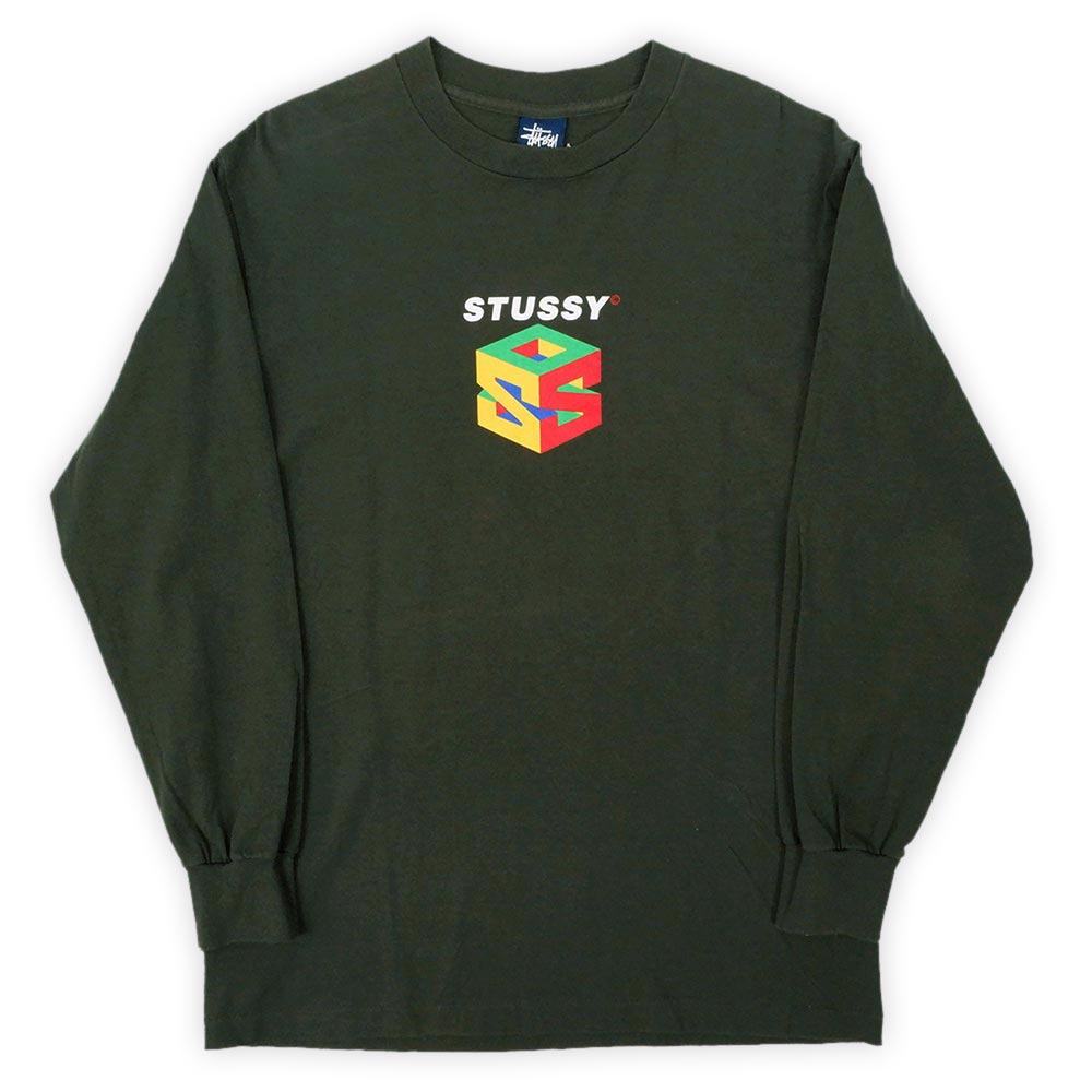 90's OLD STUSSY L/S プリントTシャツ 