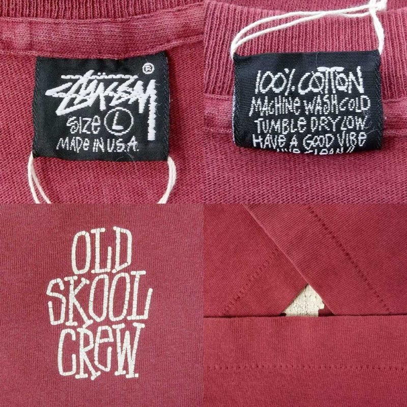 Early 90's OLD STUSSY プリントTシャツ “OLD SKOOL CREW / MADE IN USA