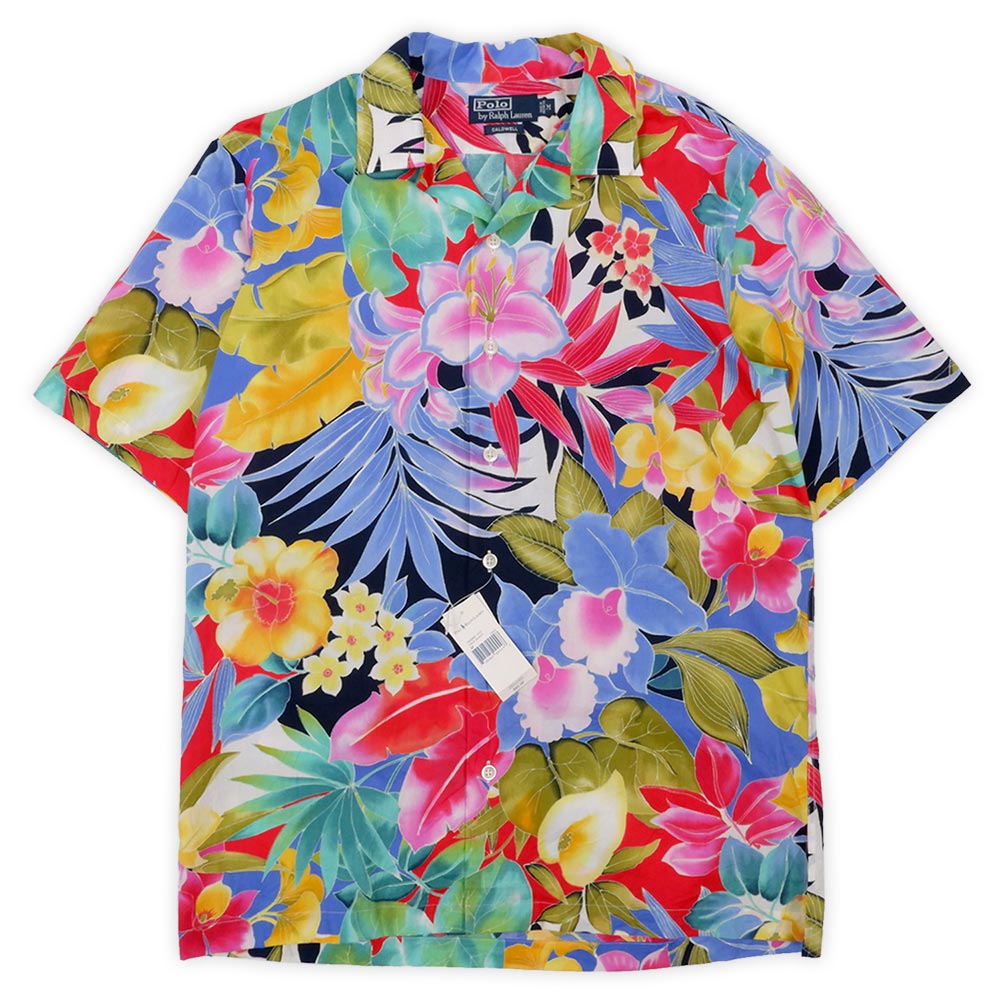 90's Polo Ralph Lauren 総柄 オープンカラーシャツ 