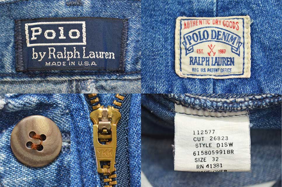 90's POLO Ralph Lauren 2タック デニムショーツ “MADE IN USA / POLO 