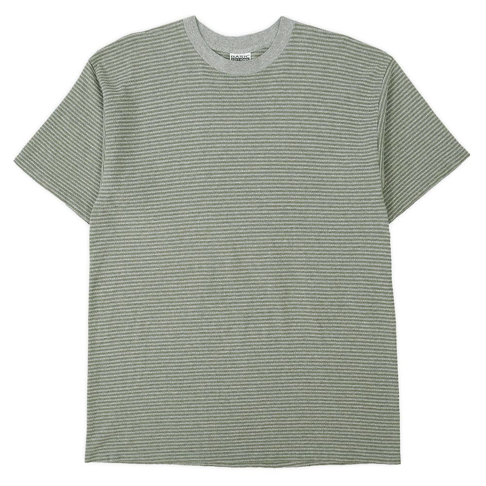 90's BASIC EDITIONS マルチボーダーTシャツ “MADE IN USA / OLIVE”