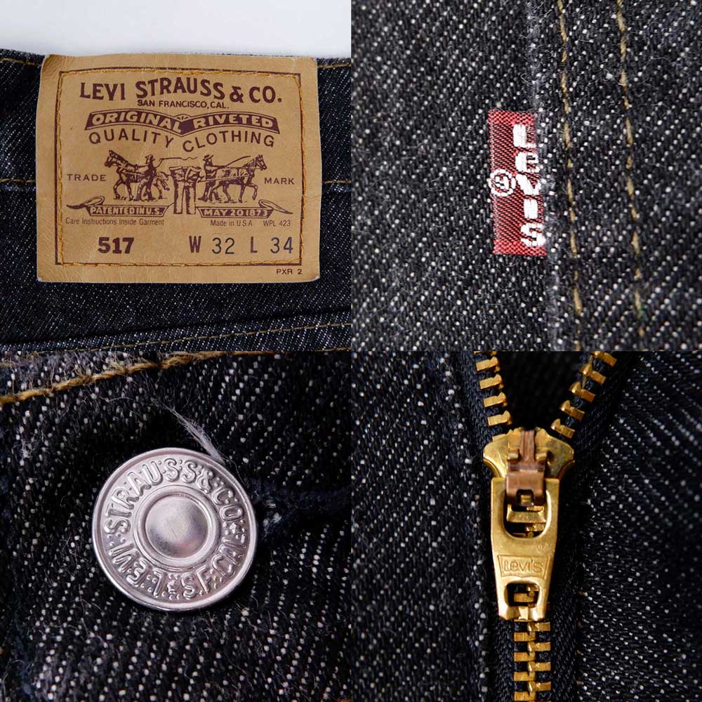 Levi's 517 先染めブラックデニム USA-