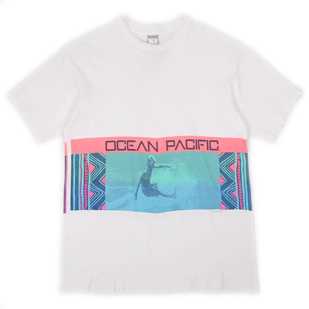 リンガー　Tシャツ　Ocean pacific billabong 90 水色