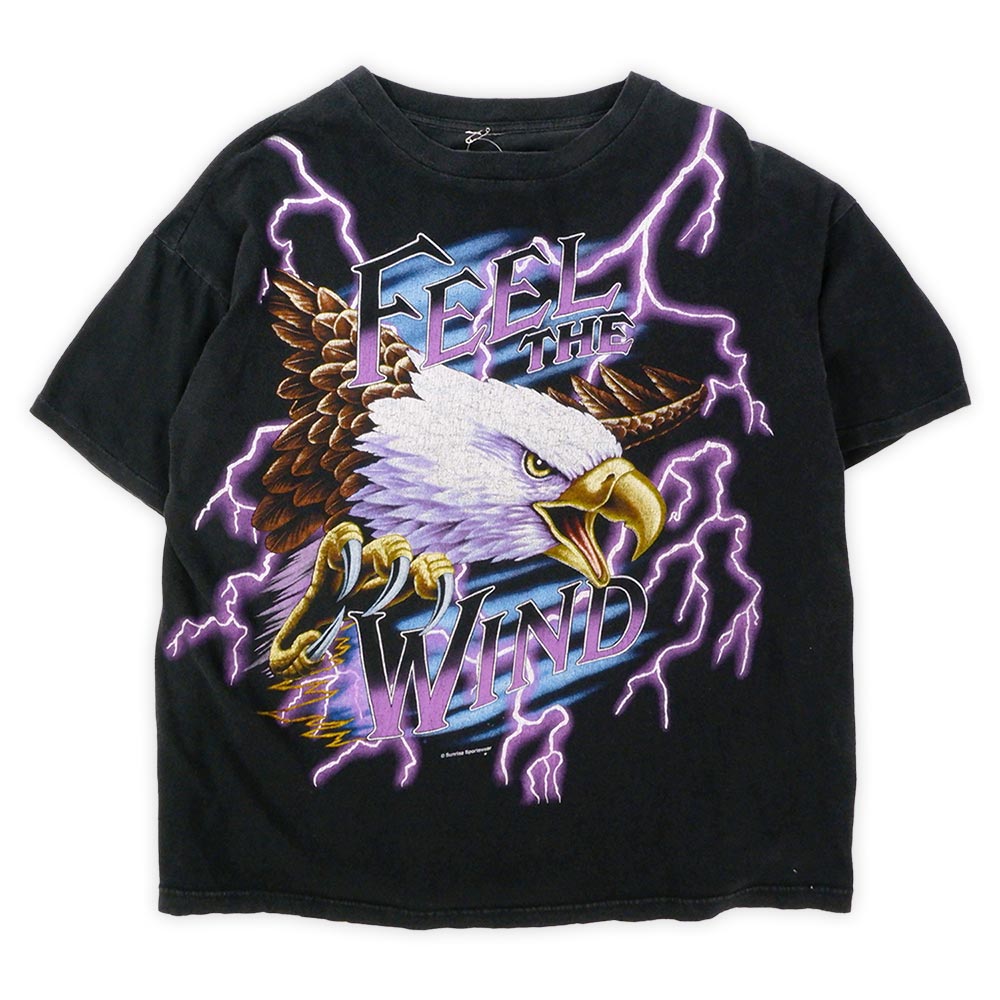 90's AMERICAN THUNDER オーバープリントTシャツ 