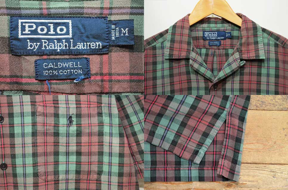 90's POLO Ralph Lauren S/S オープンカラーシャツ “CALDWELL”mtp03980301752230