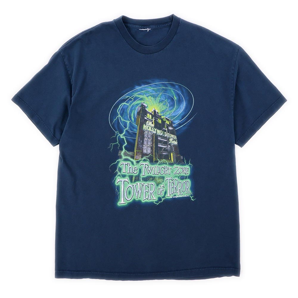 90-00's Disney “THE TWILIGHT ZONE TOWER OF TERROR” 両面プリントTシャツ