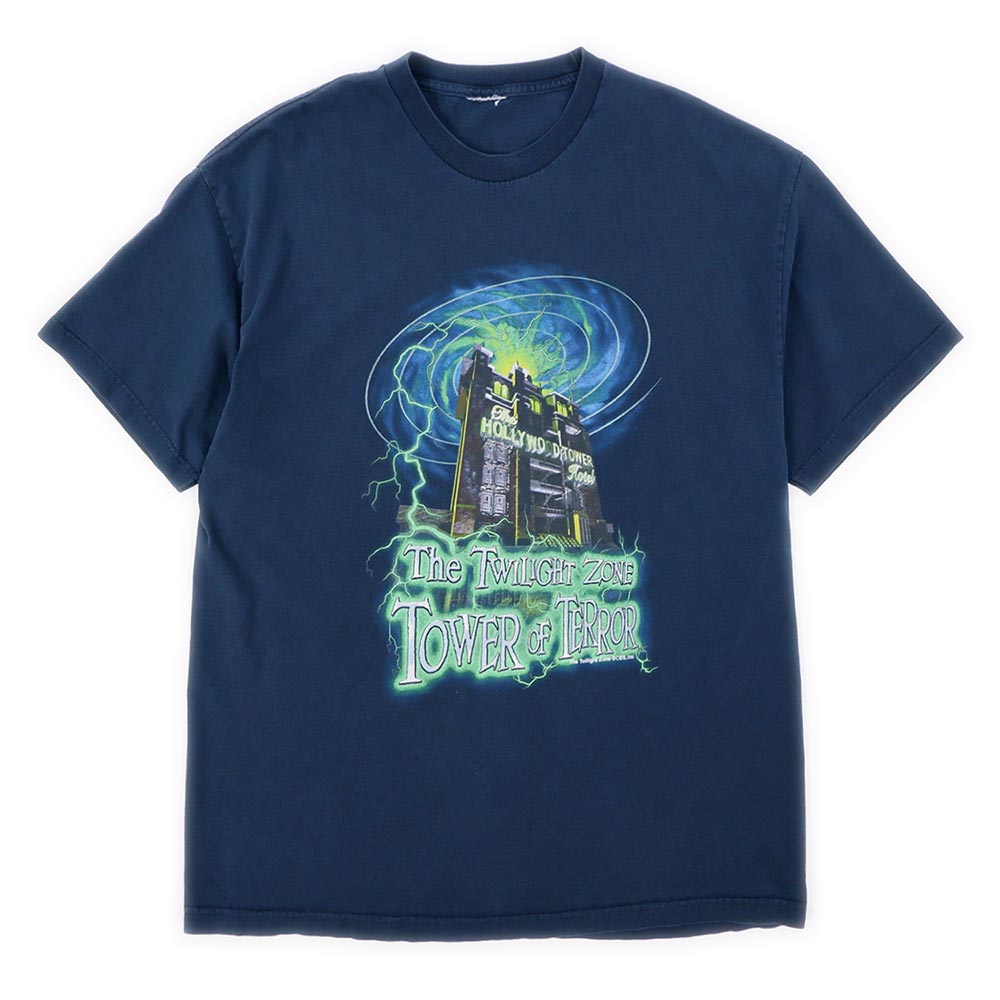 90-00's Disney “THE TWILIGHT ZONE TOWER OF TERROR” 両面プリントT 