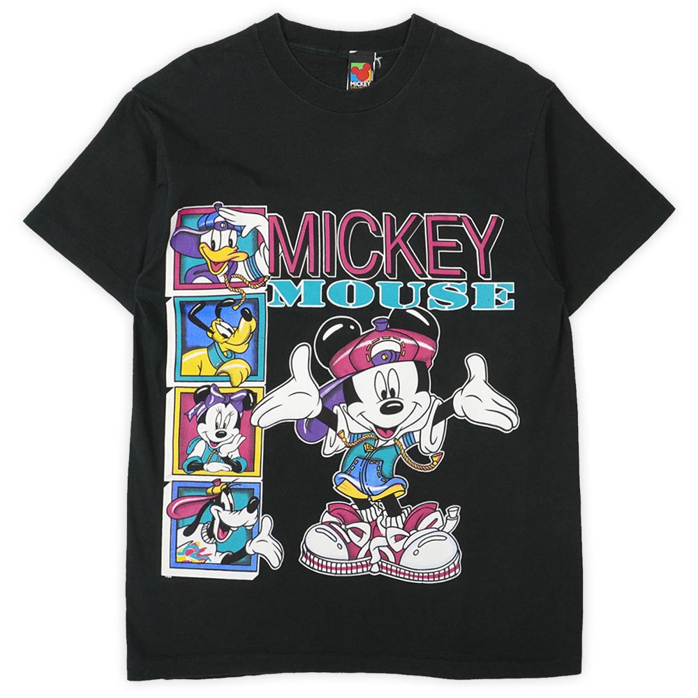 90s  Disney ミッキー Tシャツ MADE IN USA 丸胴 黒