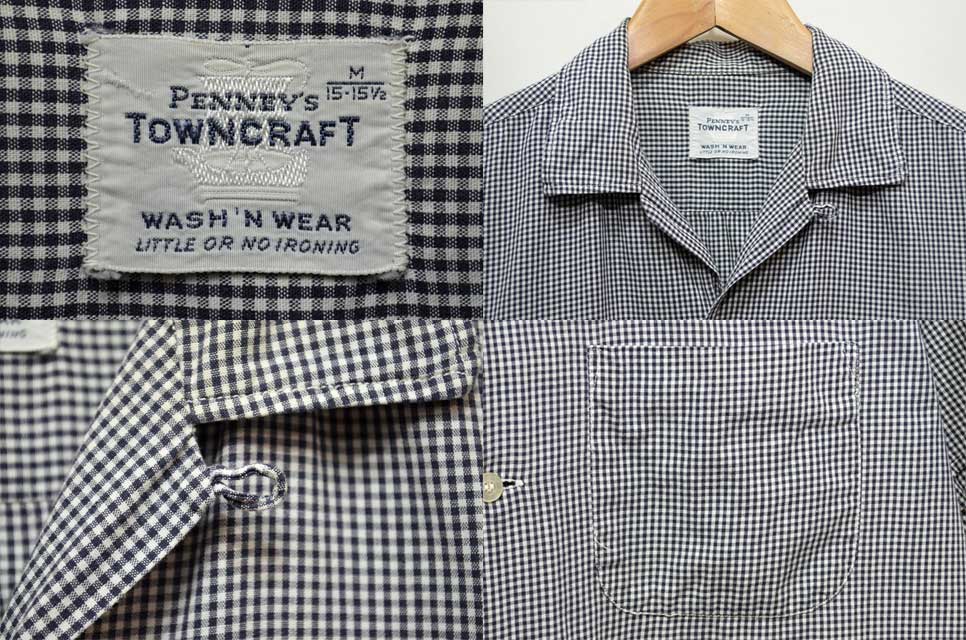 60 S Towncraft S S オープンカラーシャツ ギンガムチェック Mtp Vintage ヴィンテージ Shirt シャツ Used Vintage Box Hi Smile