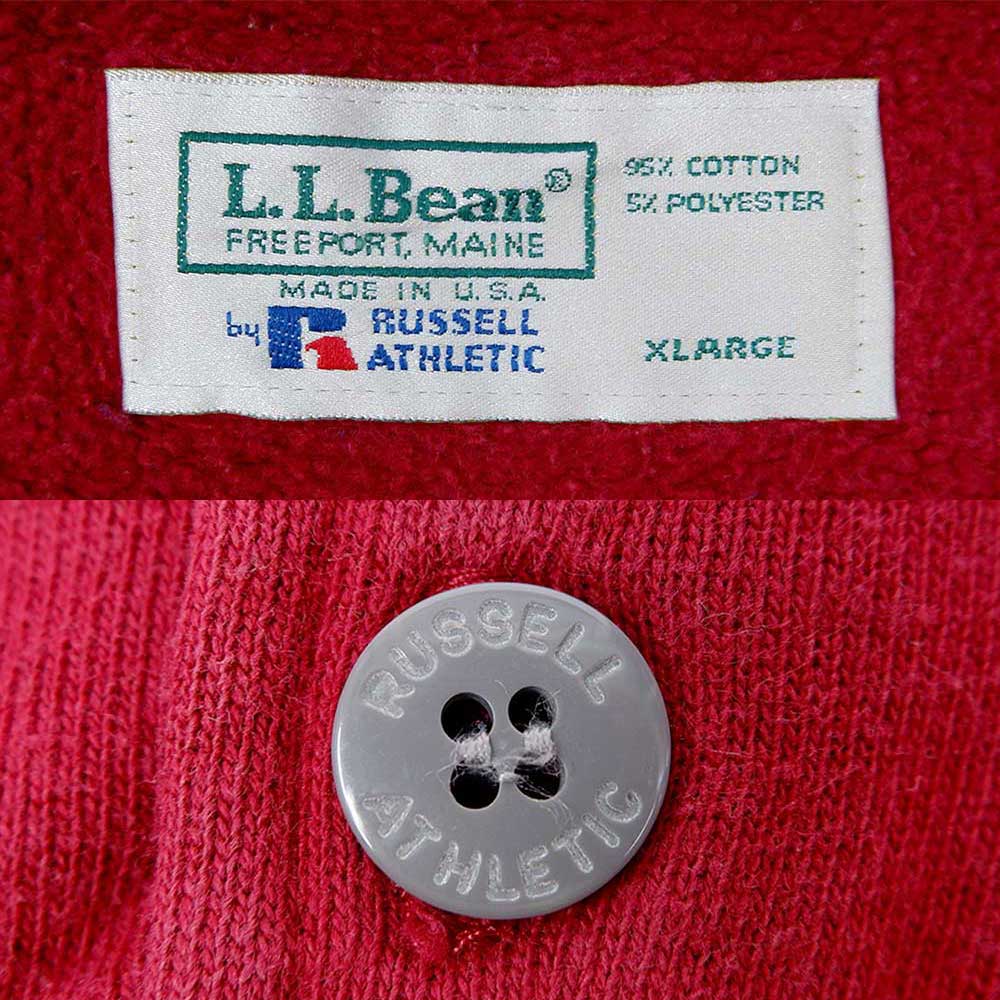 90s L.L.BEAN × Russell ヘンリーネック スエット USA製