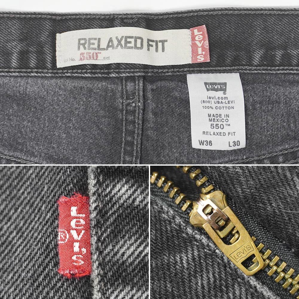 00's Levi's 550 ブラックデニムパンツ “W36 L30”mbm01561301509135