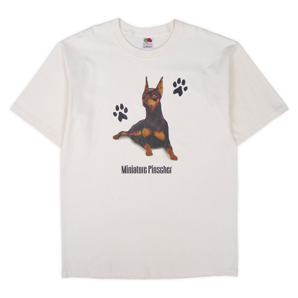 90-00's ドッグプリントTシャツ “Miniature Pinscher ...