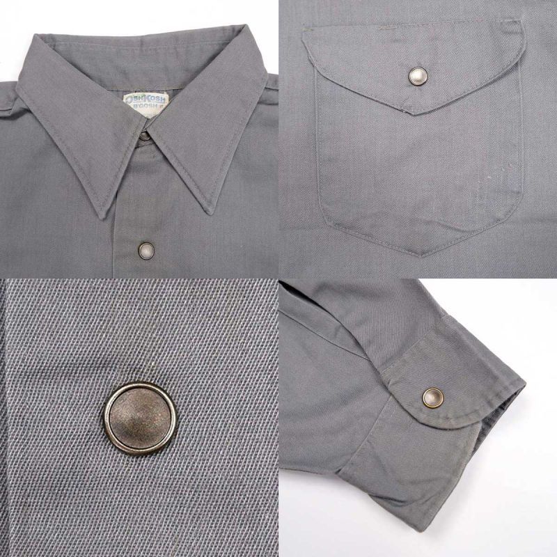 60-70's OSHKOSH ワークシャツ “スナップボタン”