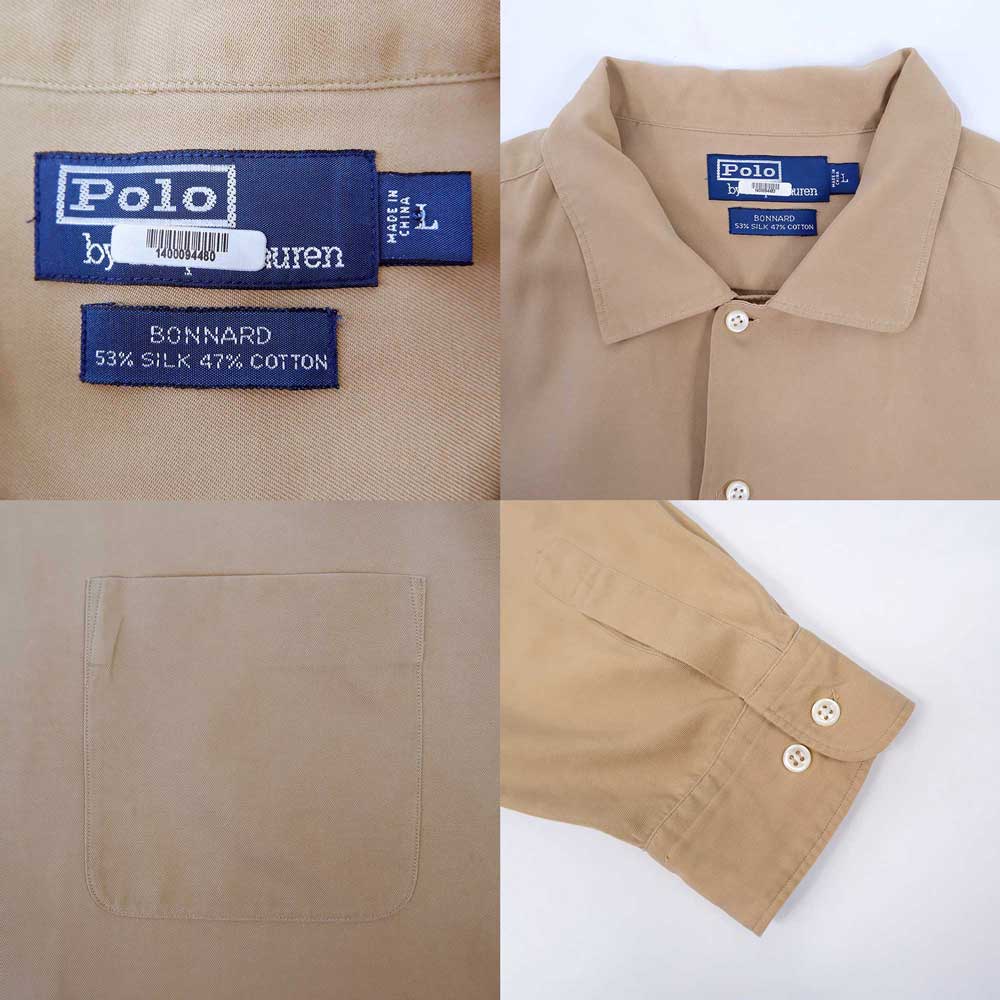 90's Polo Ralph Lauren シルクコットンシャツ "BONNARD