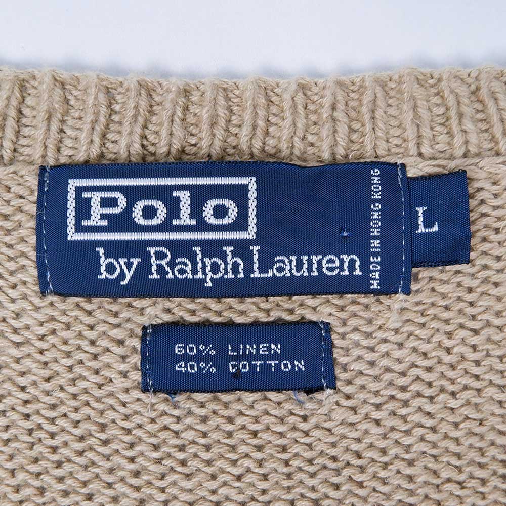 90's Polo Ralph Lauren コットンリネン ニットベスト