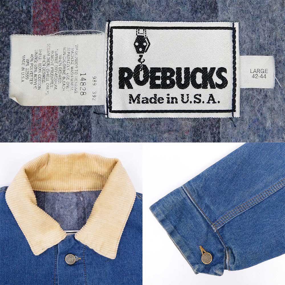 80-90's ROEBUCKS デニムカバーオール “MADE IN USA”mot01120602004539｜VINTAGE