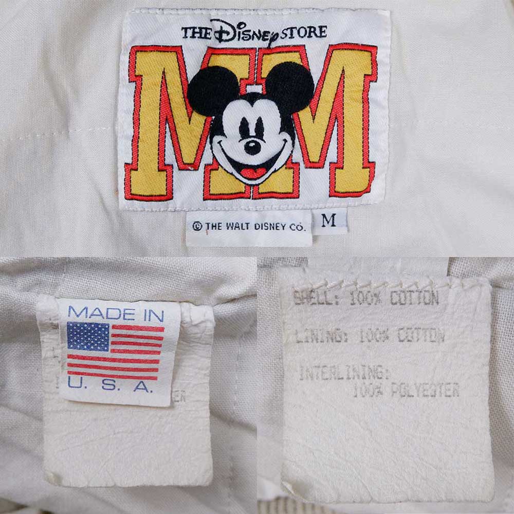90's Disney デニムスタジャン “Mickey Mouse / MADE IN USA”