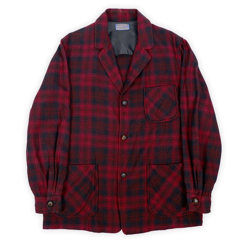 【黄緑×えんじ】60s pendleton ペンドルトン  ジャケット