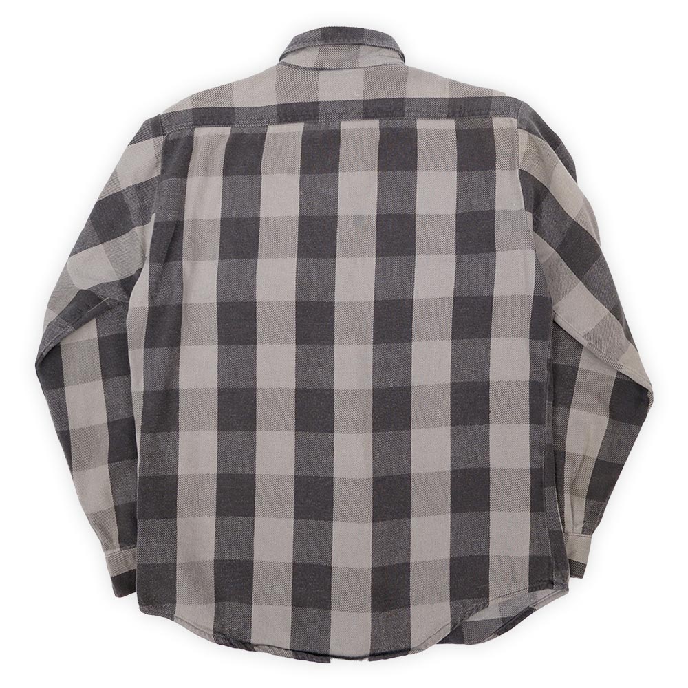 安い超高品質 80s FIVE ヘビーネルシャツ　黒×グレー　XL BROTHER シャツ