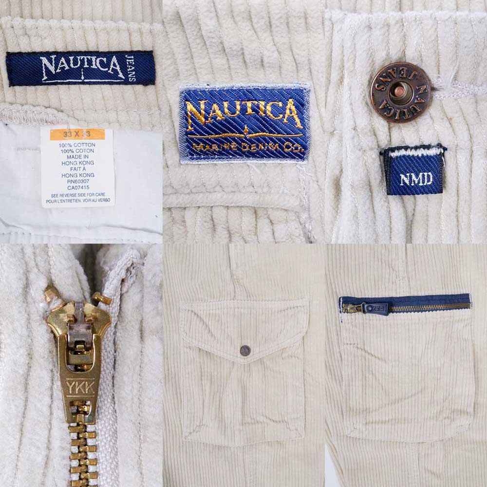 90's NAUTICA 太畝コーデュロイ カーゴパンツ