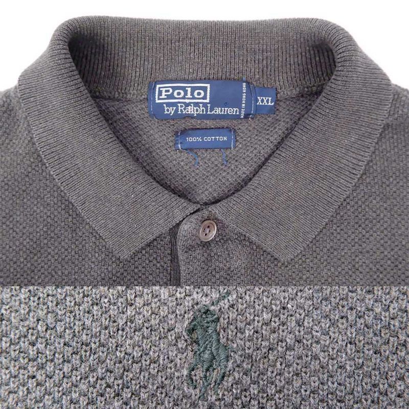 90's Polo Ralph Lauren コットンニット ポロシャツmtp02042701502540 