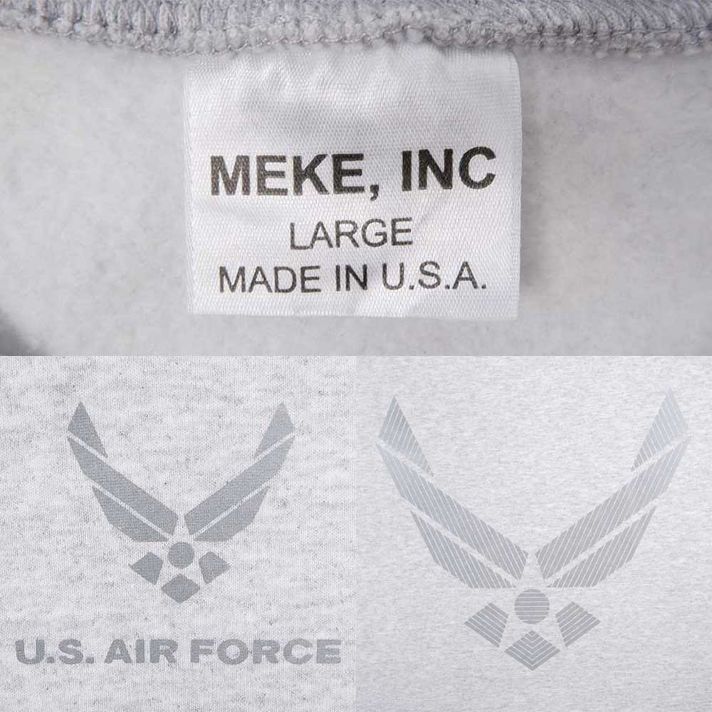 90-00's US.AIR FORCE リフレクタープリント スウェット “MADE IN USA / DEADSTOCK