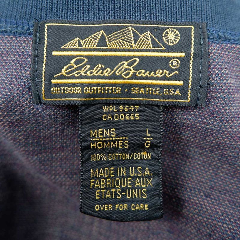 80's Eddie Bauer ヘンリーネックカットソー 