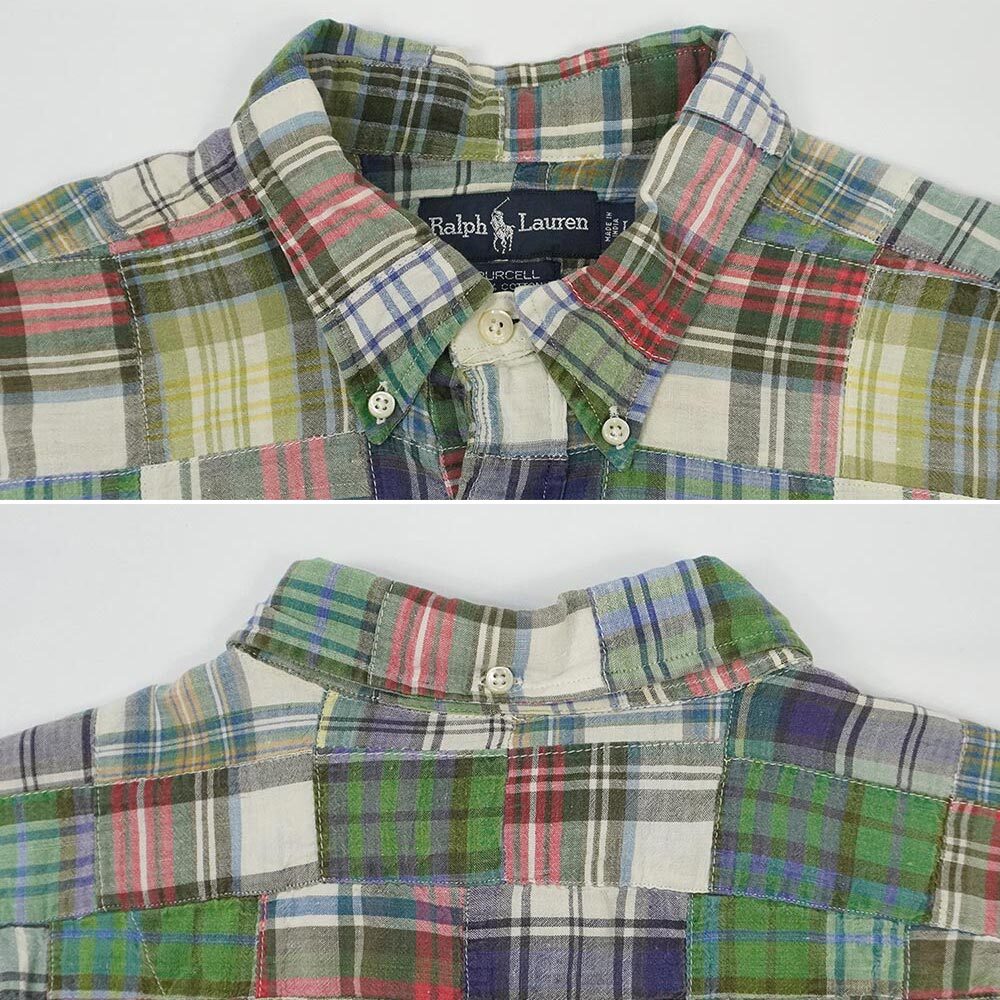 90's Polo Ralph Lauren パッチワークプルオーバーシャツ