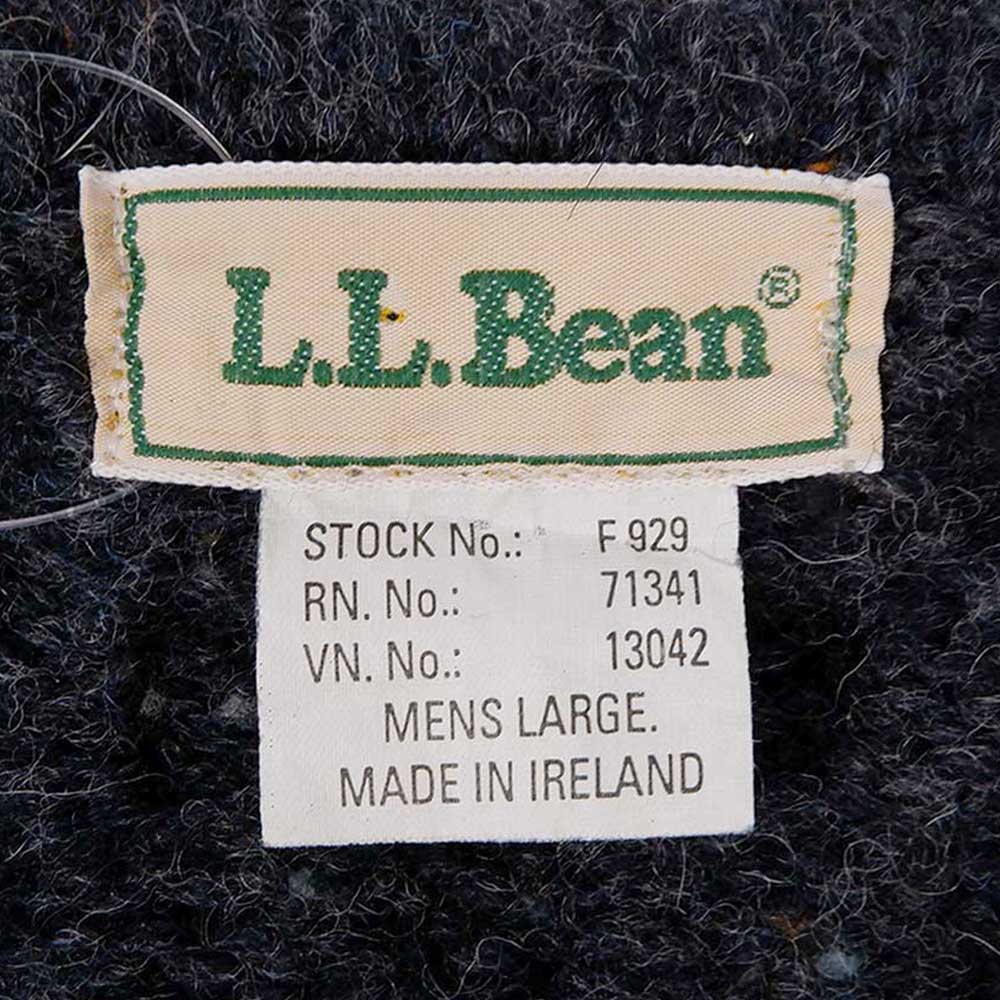 90's L.L.Bean カラーネップ柄 フィッシャーマンカーディガン