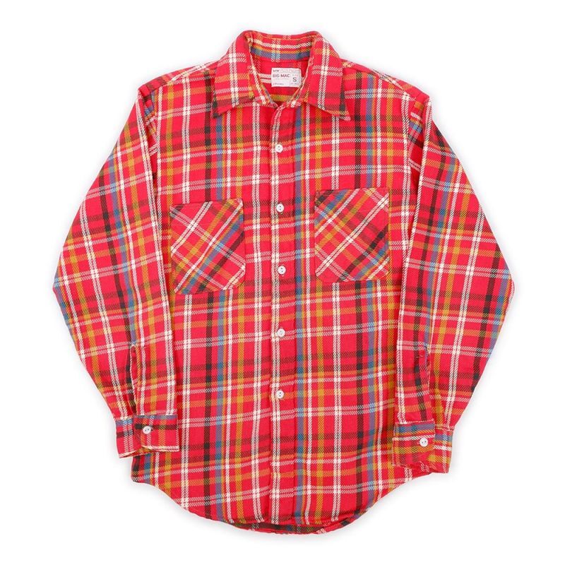 BIG MAC ネルシャツ チェック柄  コットン100% Sサイズ