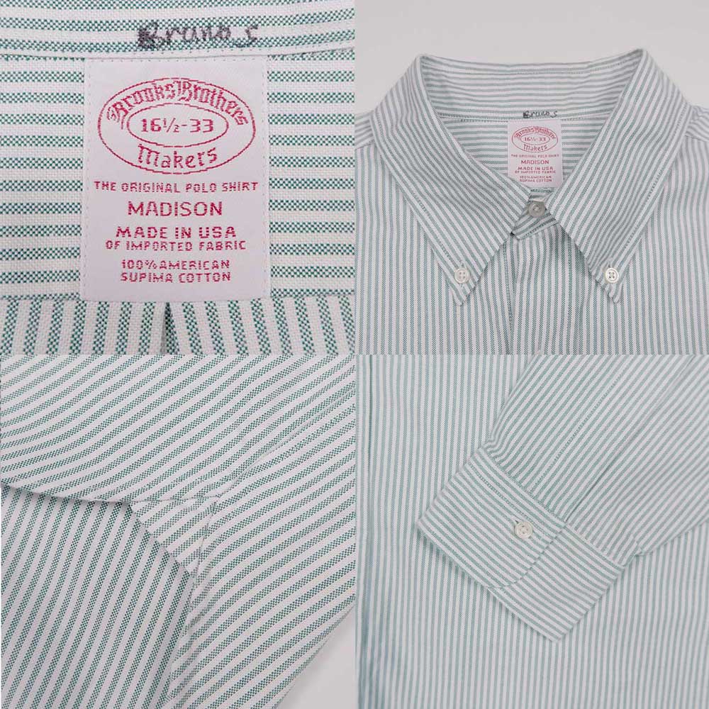Brooks Brothers ストライプ柄 マチ付きボタンダウンシャツ “MADE IN USA”mtp039a1802002345｜VINTAGE  / ヴィンテージ-SHIRT / シャツ｜usedvintage box Hi-smile