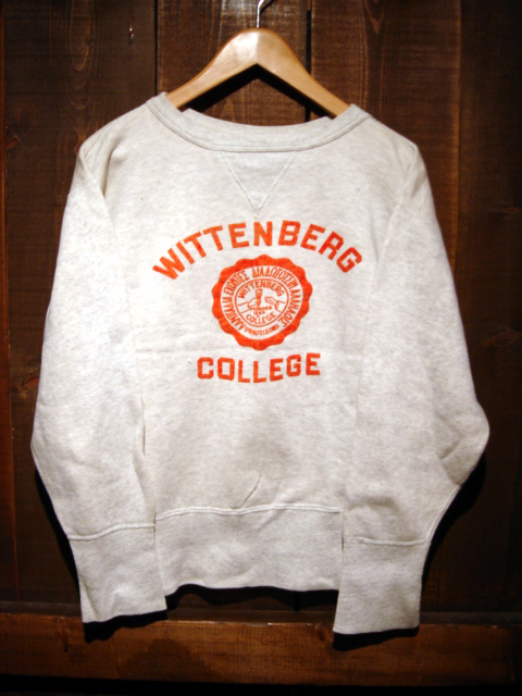 VINTAGE SWEAT 60年代製 前Ｖ フロッキープリント