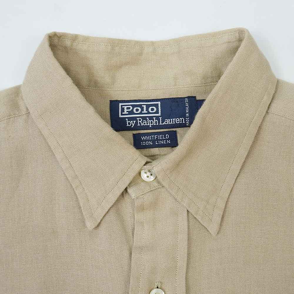 90's Polo Ralph Lauren L/S リネンワークシャツ “WHITFIELD