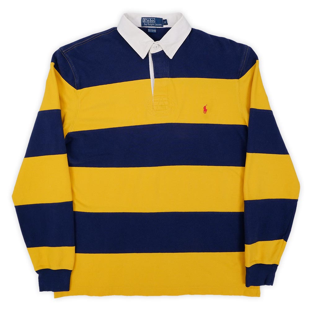 90's Polo Ralph Lauren ラガーシャツ “NAVY × YELLOW”