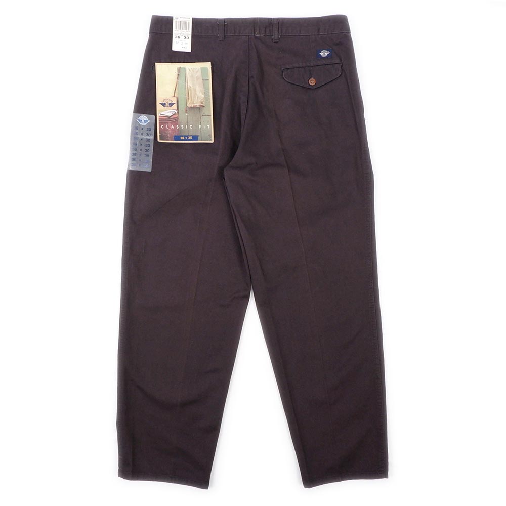 90's DOCKERS 2タック チノトラウザー "BROWN / DEADSTOCK"mbm01080302001949｜DEAD