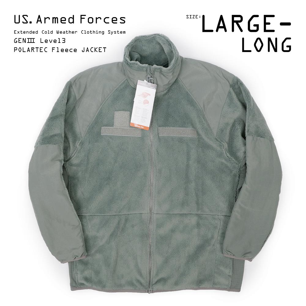 【FOLIAGE GREEN / DEADSTOCK / LARGE-LONG】US. Armed Forces ECWCS GEN3 LEVEL3  POLARTEC フリースジャケット