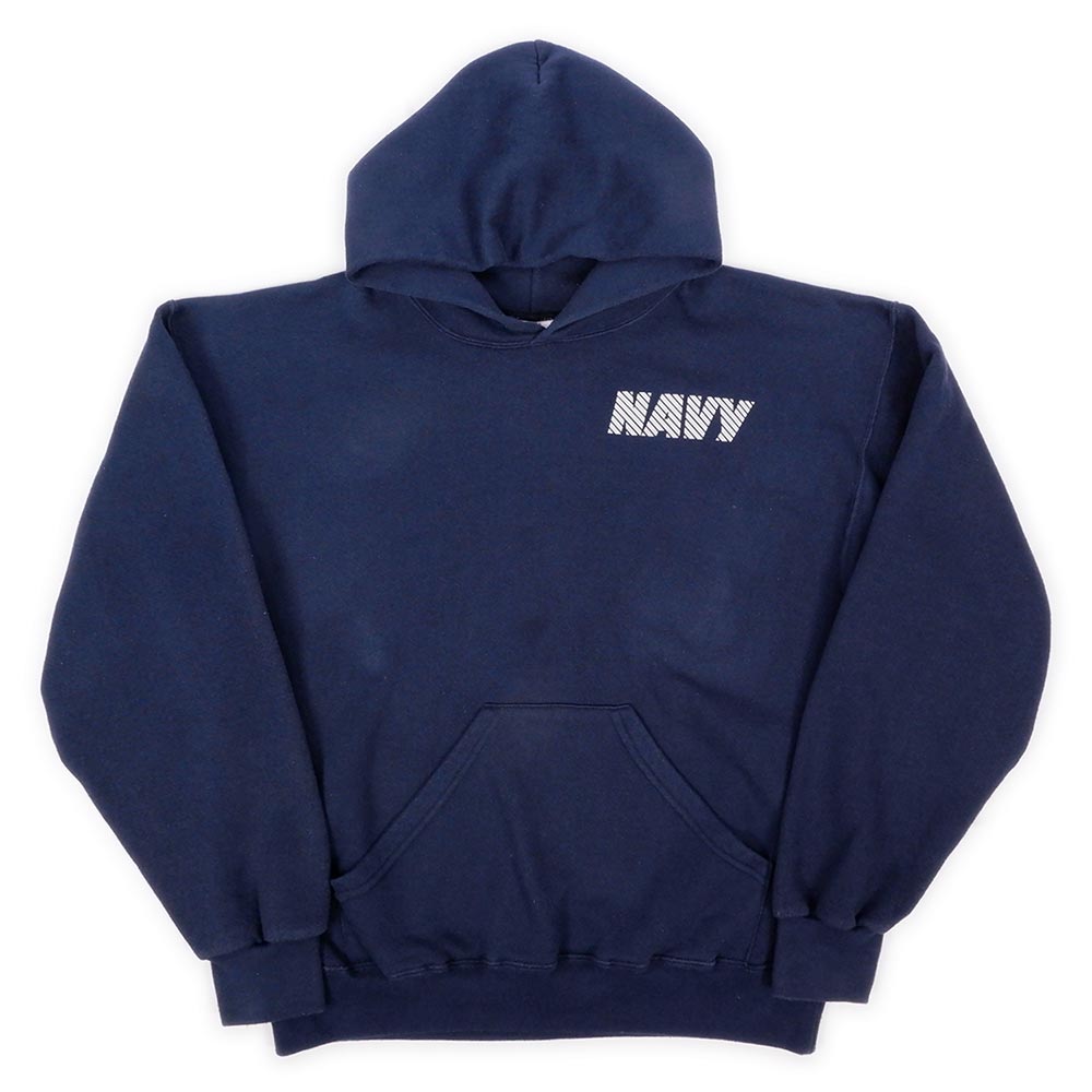 00's US.NAVY リフレクタープリント スウェットパーカー "MADE IN USA"mtp051a0401507150