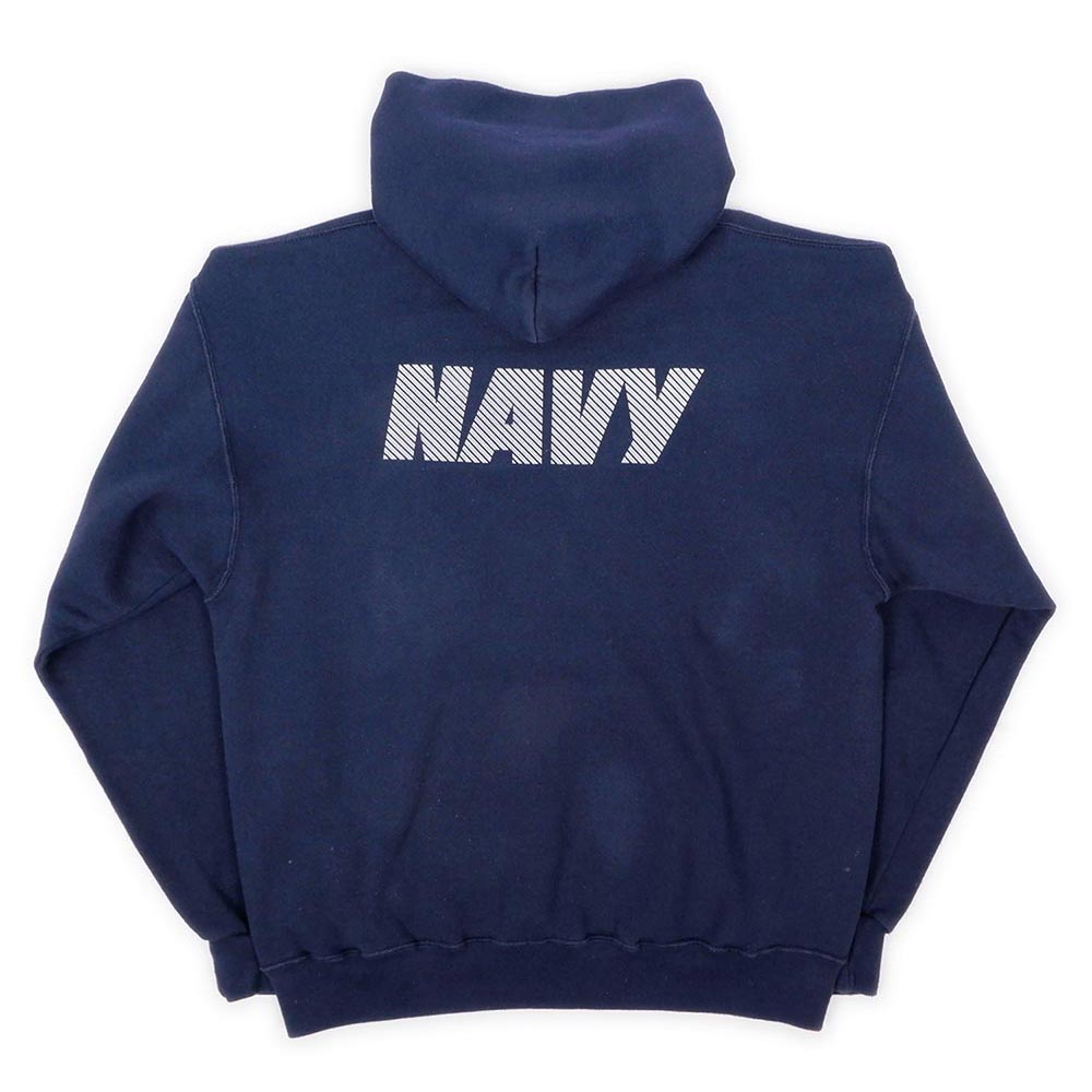 00's US.NAVY リフレクタープリント スウェットパーカー "MADE IN USA"mtp051a0401507150