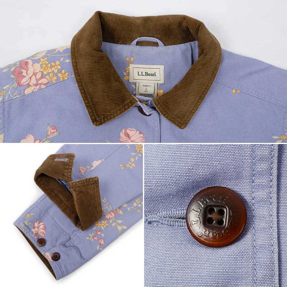 00's L.L.Bean 花柄 フィールドコートwot01232702108550