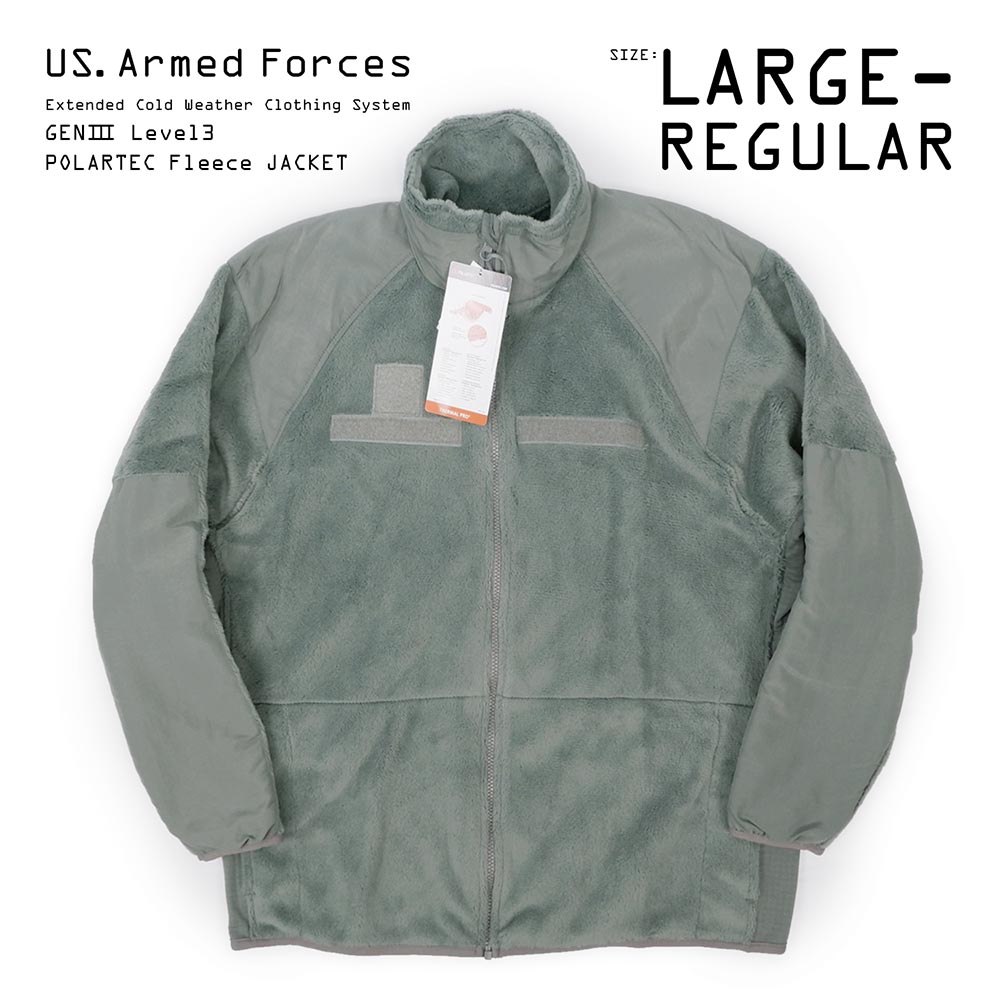 【FOLIAGE GREEN / DEADSTOCK / LARGE-REGULAR】US. Armed Forces ECWCS GEN3  LEVEL3 POLARTEC フリースジャケット