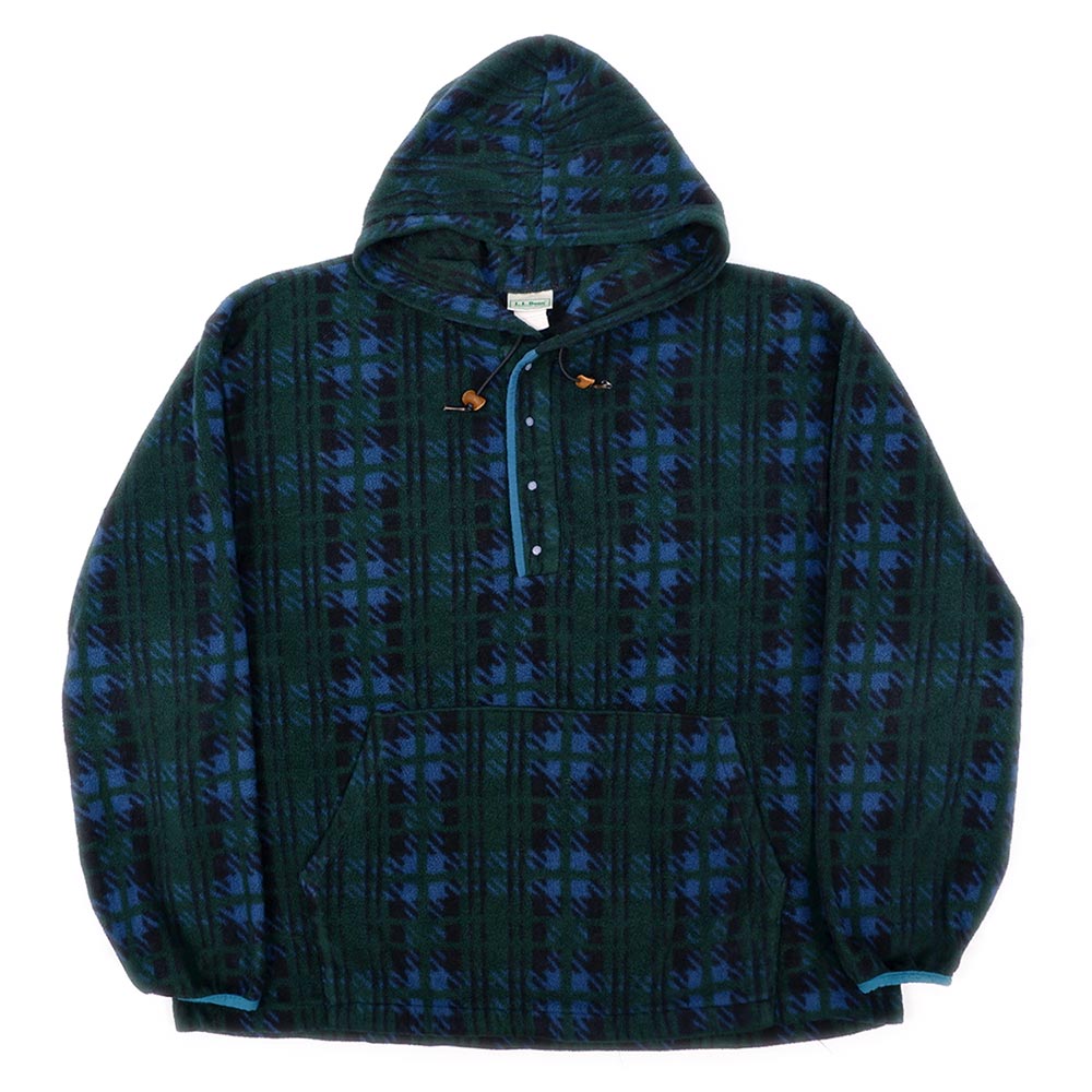 90's L.L.Bean 総柄 フリースアノラックパーカーmtp05012501503152 ...